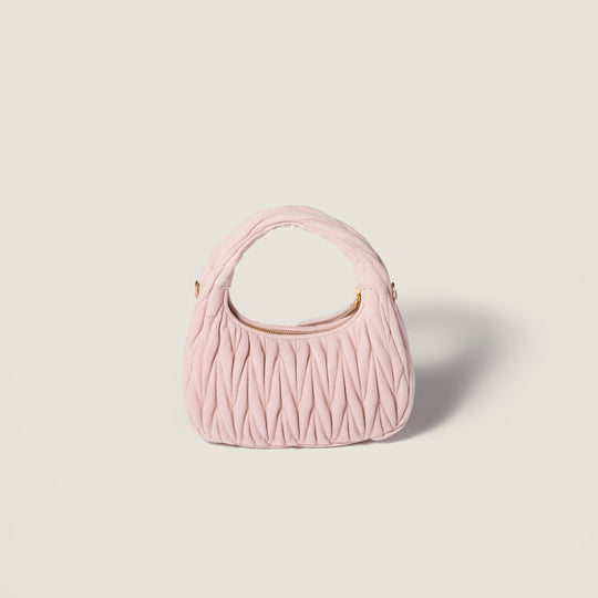 Mini sac Wander en velours matelassé